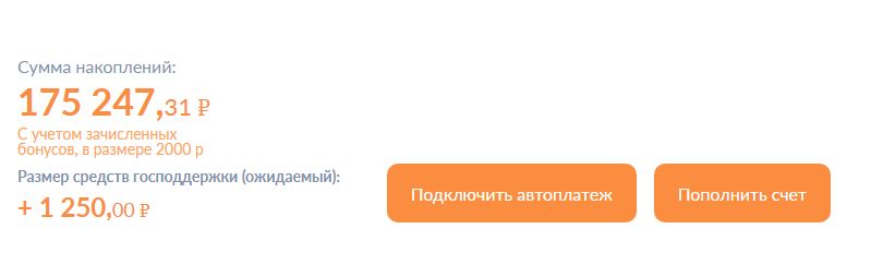 софинансирование пенсионных накоплений